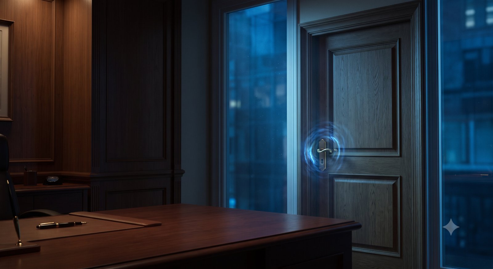 Agents at the Door — hero artwork